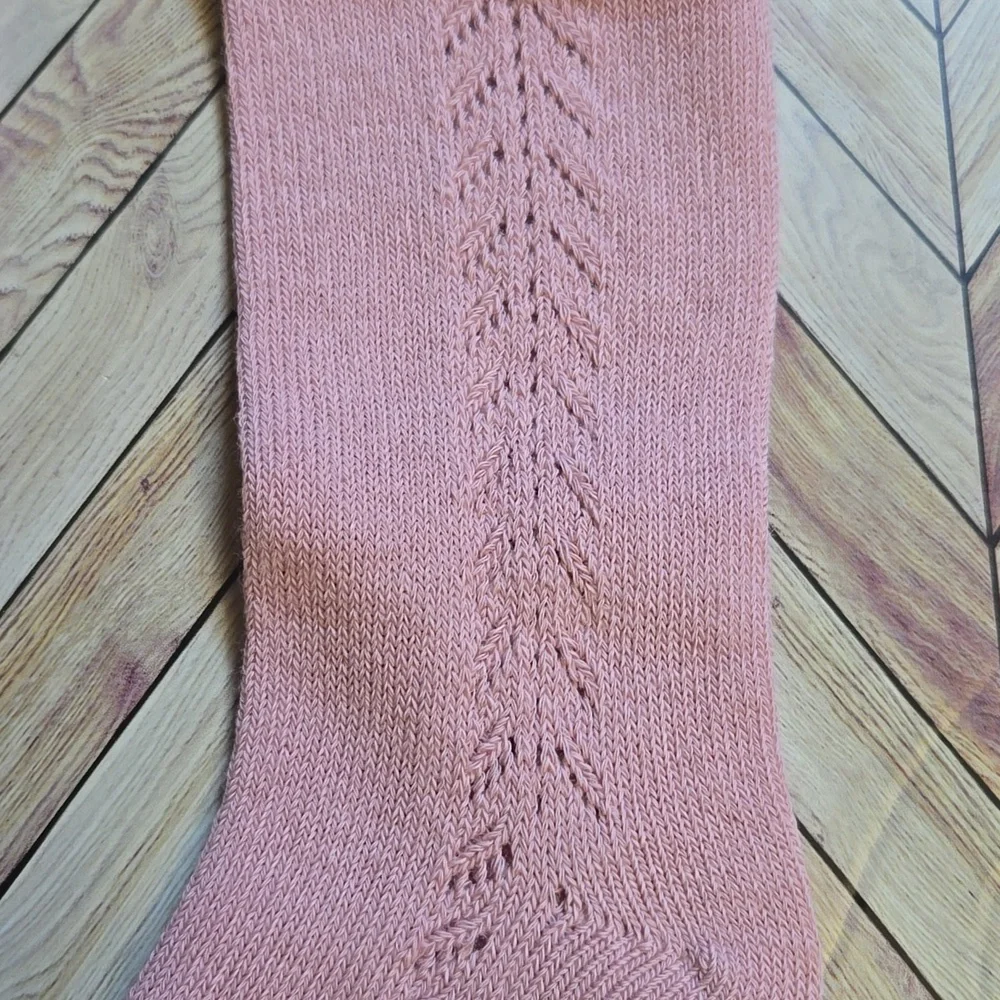 Boho Baby Girl Knee High Blush Pink Trouser Socks Satin Bowknot Ruffle Accessory